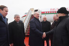 Belarus President Alexander Lukashenko arrives in Russia on a working visit