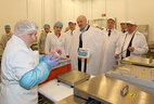 During the visit to the enterprise Arvibelagro in Lida District, Grodno Oblast