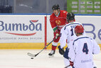 During the match against the team of the International Ice Hockey Federation