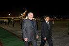 Belarus President Alexander Lukashenko and Deputy Chairman of the Cabinet of Ministers and Minister for Foreign Affairs of Turkmenistan Rashid Meredov