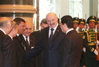 Церемония официальной встречи Главы белорусского государства Президентом Туркменистана Гурбангулы Бердымухамедовым