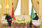 One-on-one negotiations of Belarus President Alexander Lukashenko and Turkmenistan President Gurbanguly Berdimuhamedow
