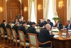 Extended negotiations of Belarus President Alexander Lukashenko and Turkmenistan President Gurbanguly Berdimuhamedow