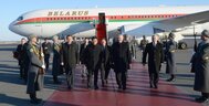 Alexander Lukashenko arrives at the Astana airport, 19 March 2015