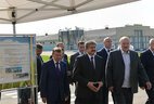Aleksandr Lukashenko during the visit to a poultry farm of Belorusneft-Osobino company in Vetka District