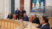 Встреча с участниками заседания Совета Парламентской ассамблеи ОДКБ во Дворце Независимости