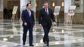 глава МИД Беларуси Сергей Алейник и посол Таджикистана в РБ Бахтовар Сафарзода