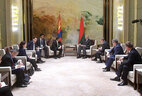 Negotiations with Mongolia President Khaltmaagiin Battulga on the sidelines of the Shanghai Cooperation Organization Summit