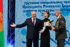 Special prize of the President of Belarus is conferred on the Academic Song and Dance Company of the Armed Forces of the Republic of Belarus for outstanding achievements in music, implementation of the patriotic project Serving the Homeland in 2017-2018