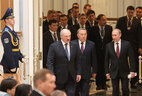 Alexander Lukashenko, Nursultan Nazarbayev and Vladimir Putin