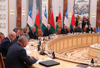 During the extended-participation talks with Uzbekistan President Shavkat Mirziyoyev