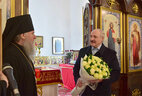 Alexander Lukashenko and Archbishop of Vitebsk and Orsha Dimitry