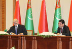 Alexander Lukashenko and Gurbanguly Berdimuhamedow