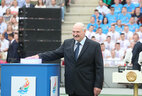 Belarus President Alexander Lukashenko starts the countdown to the 2nd European Games
