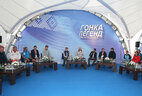 During the meeting with the participants of the biathlon festival