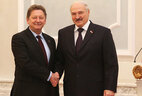 Belarus President Alexander Lukashenko and Ambassador Extraordinary and Plenipotentiary of Ukraine to Belarus Igor Kizim