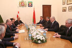 President of Belarus Alexander Lukashenko meets with Head of Government of the Autonomous Republic of Adjara Archil Khabadze