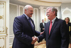 Belarus President Aleksandr Lukashenko and U.S. President’s National Security Advisor John Bolton