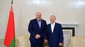 Александр Лукашенко, Владимир Путин, переговоры в России, Санкт-Петербург
