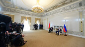 Александр Лукашенко, Владимир Путин, переговоры в России, Санкт-Петербург