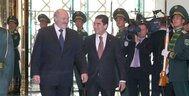 The ceremony of official welcome for Belarus President Alexander Lukashenko in Ashgabat