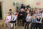 Alexander Lukashenko during the visit to the orphanage