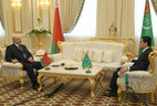 At the one-on-one meeting meeting with Turkmenistan President Gurbanguly Berdimuhamedov