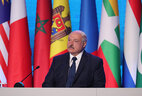 Aleksandr Lukashenko attends the international counter-terrorism conference in Minsk