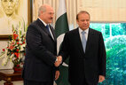 Belarus President Alexander Lukashenko and Pakistan Prime Minister Nawaz Sharif