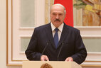 Alexander Lukashenko is speaking