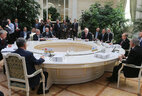 Belarus President Alexander Lukashenko takes part in the session of the Supreme Eurasian Economic Council