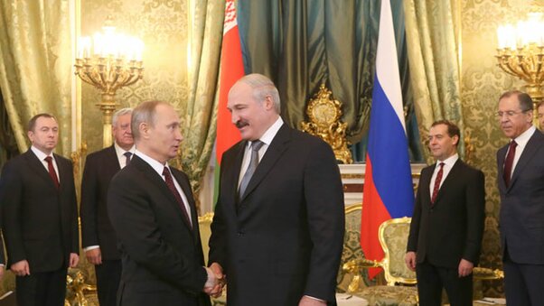 Прэзідэнт Рэспублікі Беларусь Аляксандр Лукашэнка і Прэзідэнт Расійскай Федэрацыі Уладзімір Пуцін Прэзідэнт Рэспублікі Беларусь Аляксандр Лукашэнка і Прэзідэнт Расійскай Федэрацыі Уладзімір Пуцін