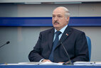 Александр Лукашенко во время Олимпийского собрания НОК Беларуси