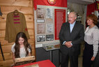 Alexander Lukashenko and Miss Belarus 2018 Maria Vasilevich in the Rodina collective farm museum