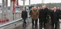 Alexander Lukashenko visits the Grodno hydroelectric power plant, which is the largest HPP in Belarus, 14 November 2014