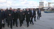 Alexander Lukashenko visits the construction site of the Belarusian nuclear power plant, 9 October 2015