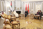 During the talks with Crown Prince of Abu Dhabi Sheikh Mohammed bin Zayed Al Nahyan