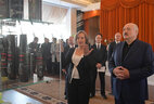 Aleksandr Lukashenko during the visit to the enterprise