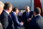 Belarus President Aleksandr Lukashenko at Zvartnots International Airport