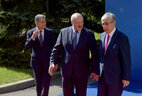 Председатель Коллегии ЕЭК Тигран Саркисян, Президент Беларуси Александр Лукашенко, Президент Казахстана Касым-Жомарт Токаев