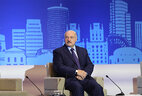 Belarus President Aleksandr Lukashenko during the Minsk Dialogue Forum