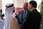Belarus President Aleksandr Lukashenko and UAE Vice President Sheikh Mohammed bin Rashid Al Maktoum