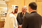Belarus President Aleksandr Lukashenko and Crown Prince of Abu Dhabi Sheikh Mohammed bin Zayed Al Nahyan