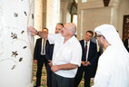 Belarus President Aleksandr Lukashenko visits the Sheikh Zayed Grand Mosque Center