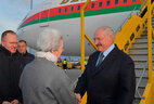 Belarus President Aleksandr Lukashenko and Minister for Digital and Economic Affairs Elisabeth Udolf-Strobl