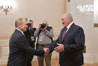 Belarusian head of state Aleksandr Lukashenko and Russian President Vladimir Putin