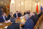 During the meeting with Russian head of state Vladimir Putin