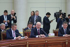 Belarus President Aleksandr Lukashenko at the expanded meeting of the Supreme Eurasian Economic Council