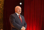 Belarus President Aleksandr Lukashenko attends a reception in the run-up to the Old New Year