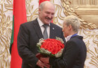 Alexander Lukashenko confers the Order of Fatherland 3rd Class on Olympic champion Alla Tsuper